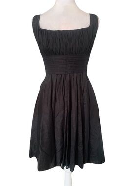 Amelia Toro Womens XS Black Sleeveless Layered Square Neck Dress Classic Minimal
